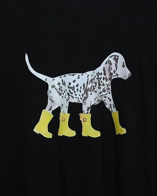 Rain boot puffy print half-sleeve T-shirt
