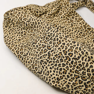 Big leopard print shoulder bag