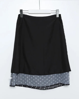 Polka Dot Midi Frill Skirt