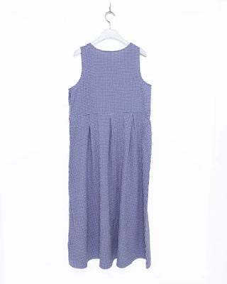 Side-button check dress