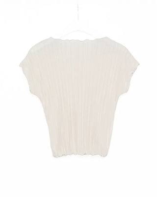 Pleated Wave Half Sleeve T-Shirt