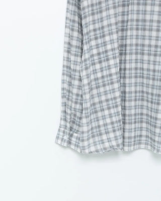 Gingham check point long-sleeved shirt