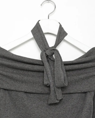 Tie-set off-shoulder T-shirt