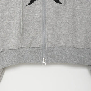 Butterfly Cropped Hoodie Zip-Up
