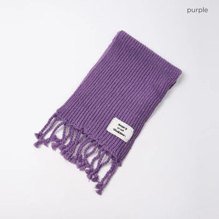 Rib Twist Tassel Point Scarf