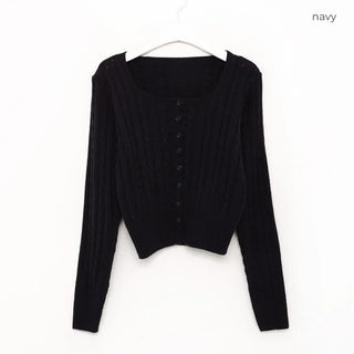 Cable knit cardigan