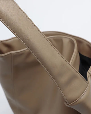 Vegan Leather Basic Shoulder Bag