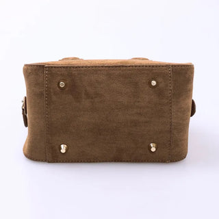 Square suede bag