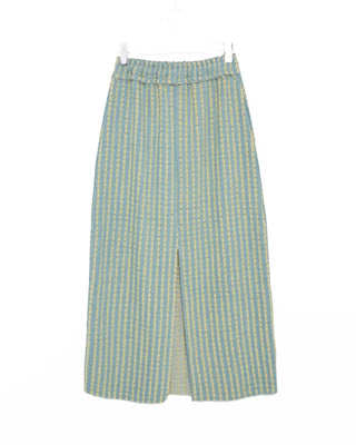 Washed stripe maxi skirt