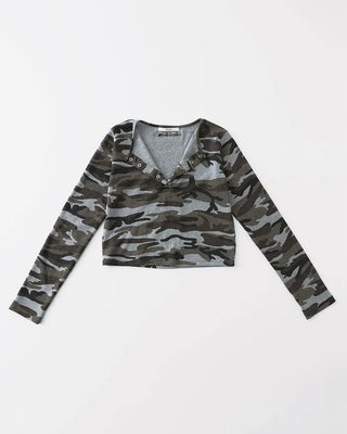 [4th Re-release] (ORIGINAL) Lettering Camo Long Sleeve T-Shirt