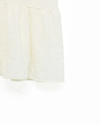 Long dress with ruffled hem