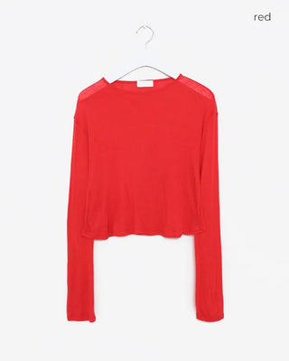 Round neck wool ribbed cut and sew