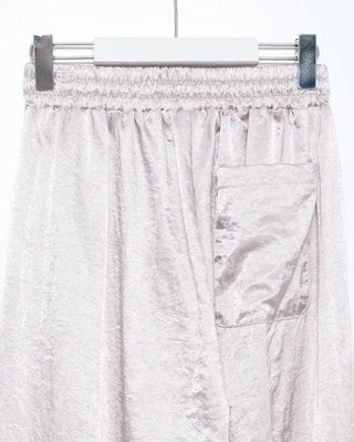 2-way hem satin easy pants