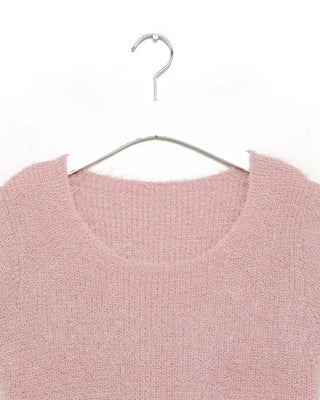 Round short-sleeved knit