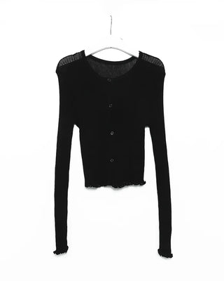 Knit sleeveless cardigan set