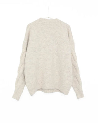 Big ribbon detail long-sleeved knit
