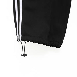Side double-line wide track pants