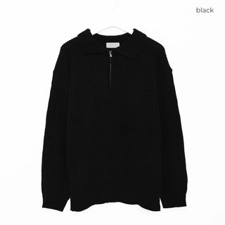 (Unisex) Color Half-Zip Knit