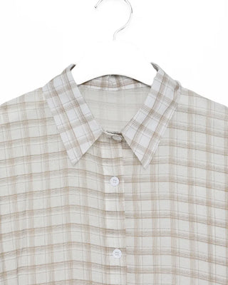 See-through check shirt