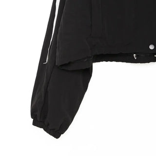 Ribbon Cropped Zip Jacket