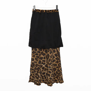 Leopard print long skirt