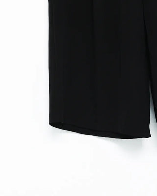 Wide pintuck belted slacks