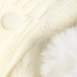 Fur cropped cardigan