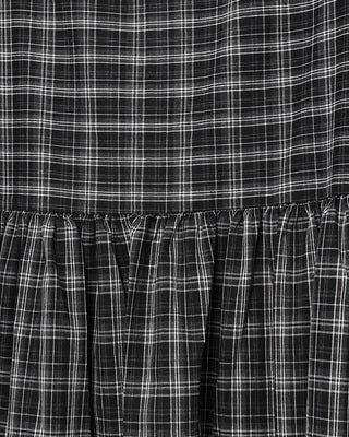 Checked long camisole dress