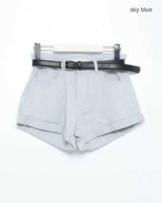 Belted shorts