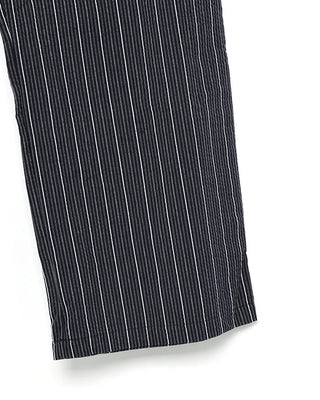 Loose-fit striped banding pants