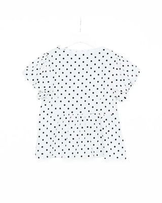Polka Dot Ribbon Blouse