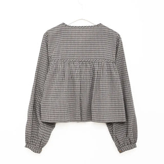 Ribbon check blouse