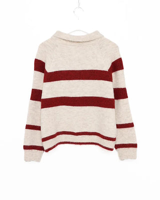 Striped knit cardigan