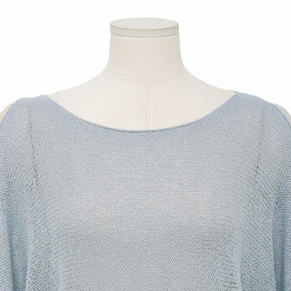 Off-shoulder ribbon knit