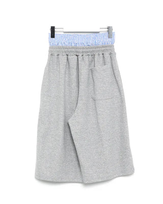 Layered sweat shorts