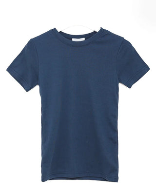 Slim Long Round Short-Sleeve T-Shirt