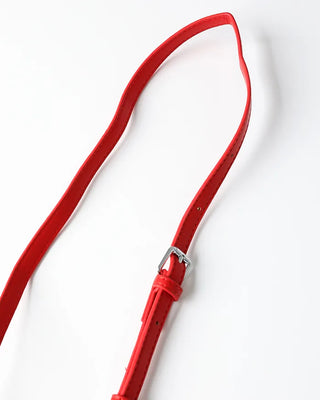 Ribbon String Point Suede Mini Bag