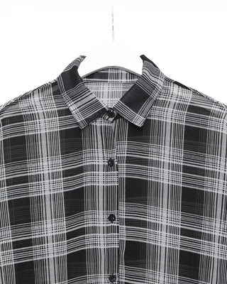 Madras check sheer shirt