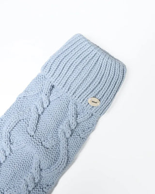Cable knit leg warmers