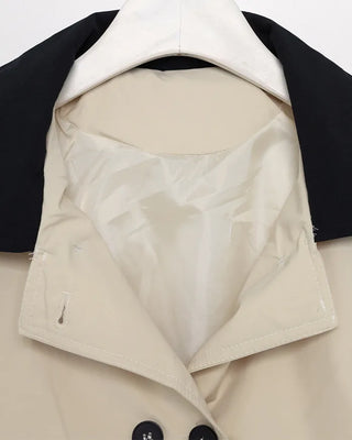 Two-tone double-breasted jacket