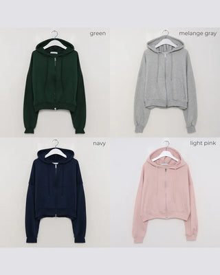 Basic Hooded Double Zip Hoodie