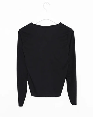 Round button cardigan