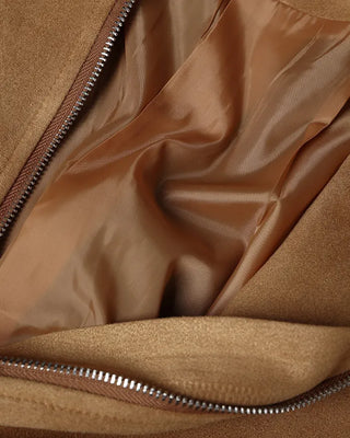Suede crop jacket