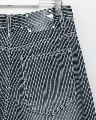 Wide striped denim pants