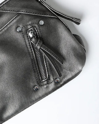 Vintage Washed Square Eyelet Shoulder Bag