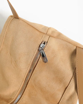 Big Square Suede Shoulder Bag