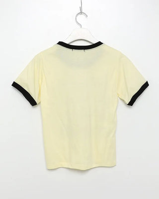 Fruit Name Ringer Semi-Cropped Half T-Shirt