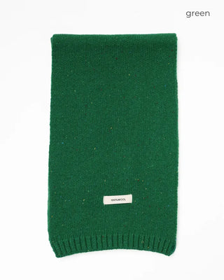 Melange knit wool scarf