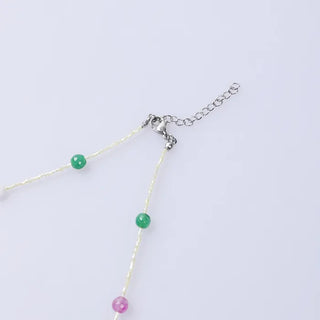 Colored bead necklace