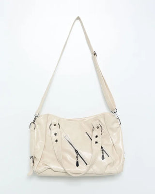 Zip Detail Motor Boston Bag